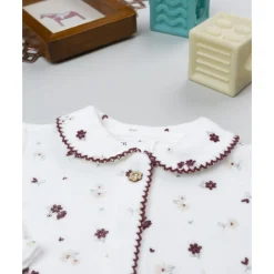 Discount Pelele de terciopelo blanco con flores para recién nacida Ropa Y Accesorios·Peleles|Recién Nacido·Ropa Y Accesorios