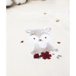 Sale Pelele de terciopelo crema con ciervita para recién nacida Ropa Y Accesorios·Peleles|Recién Nacido·Ropa Y Accesorios