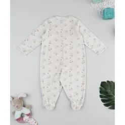 Pelele marrón de niña con estampado allover*Prenatal Clearance