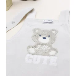 Peto bebé marrón claro con parche osito*Prenatal Clearance