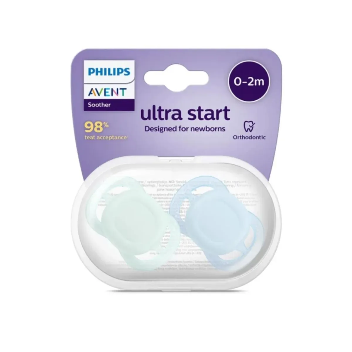 Online Philips - 2 chupetes Ultra Start niño azul y verde (0-2m) Biberones Y Chupetes·Chupetes
