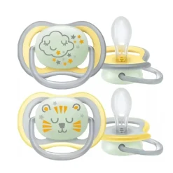 Philips - 2 chupetes Ultra Air Night - León y Nuves*AVENT Discount