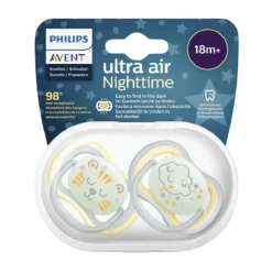 Philips - 2 chupetes Ultra Air Night - León y Nuves*AVENT Discount