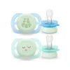 Philips - 2 chupetes nocturnos Ultra Start verde y azul (0-2m)*AVENT Sale