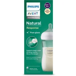 Clearance Philips - Biberon de vidrio natural response 240 ml (1m+) Biberones Y Chupetes·Biberones
