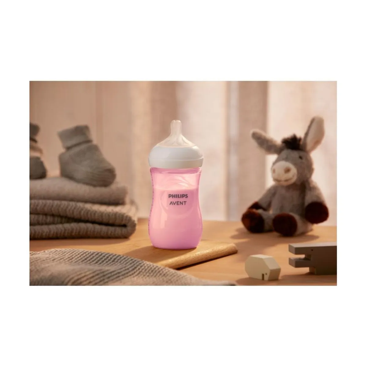 Philips - Biberon natural response rosa 260ml (1m+)*AVENT New