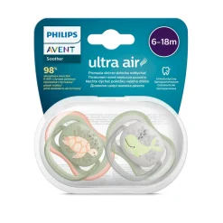 Philips - Chupetes ultra air 6-18 meses verde/gris*AVENT Sale