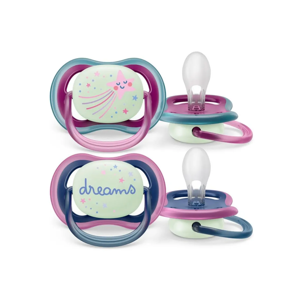 Philips - Chupetes ultra air night time 6-18 meses estrellas y sueños*AVENT Online