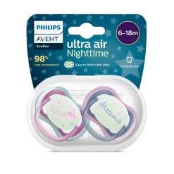 Philips - Chupetes ultra air night time 6-18 meses estrellas y sueños*AVENT Online