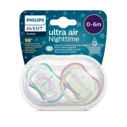 Philips - Chupetes ultra air night time 0-6 meses decoración mariposa/sueños*AVENT Best