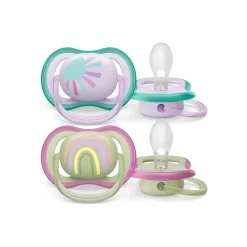 Philips - Chupetes ultra air 0-6 meses verde/rosa*AVENT Sale