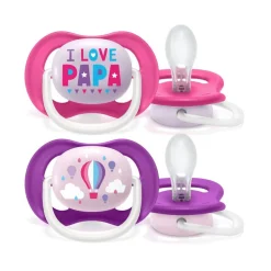 Philips - Pack 2 chupetes ultra air collection 6-18 rosa - Papá*AVENT Hot