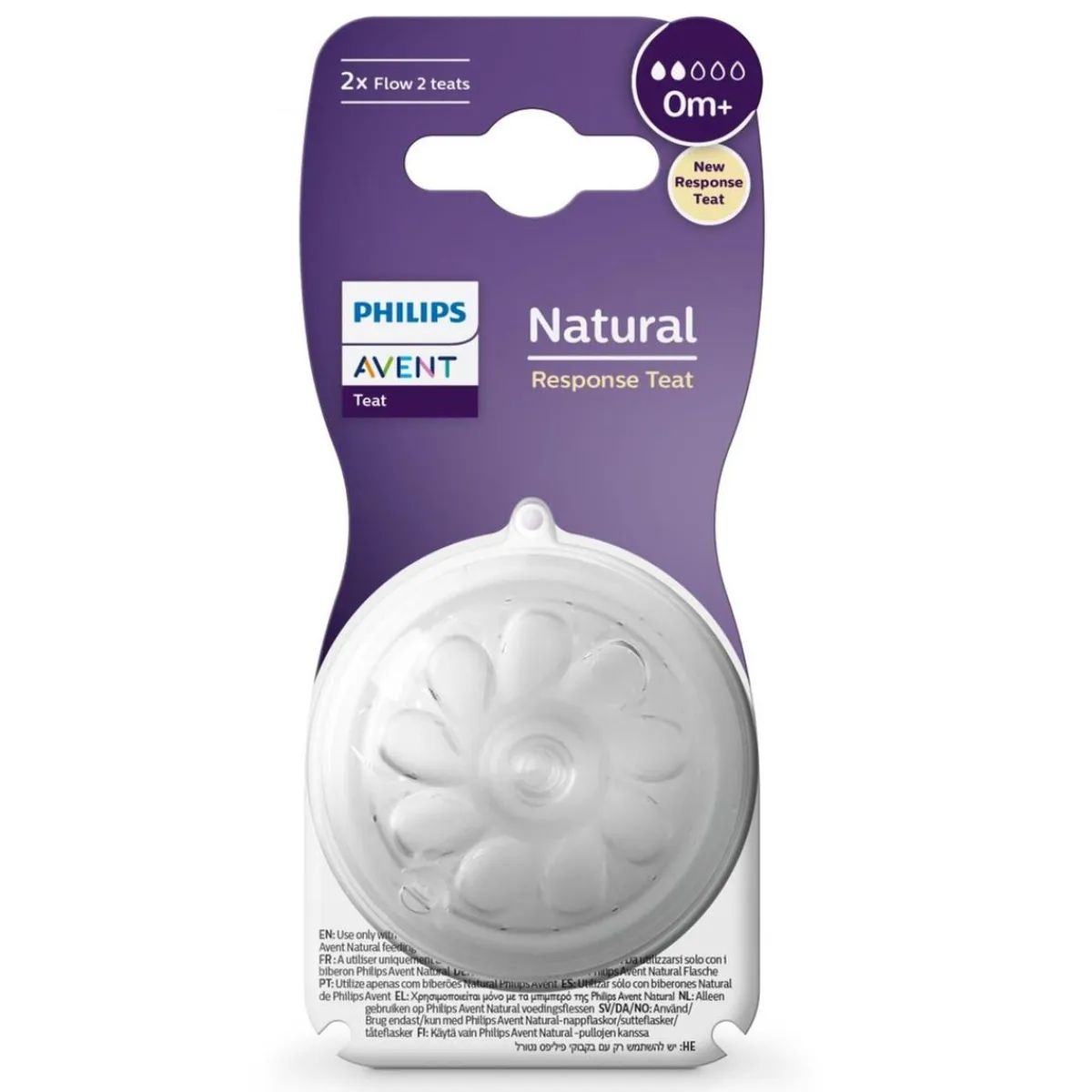 Philips - Pack de 2 tetinas Natural Response nivel 2 (+0m)*AVENT Best