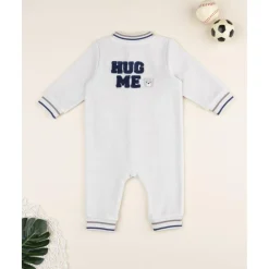 Online Pijama beige de terciopelo con parche “Adorable” Ropa Y Accesorios·Peleles|Recién Nacido·Ropa Y Accesorios