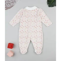 Pijama de bebé en terciopelo con estampado floral*Prenatal Outlet