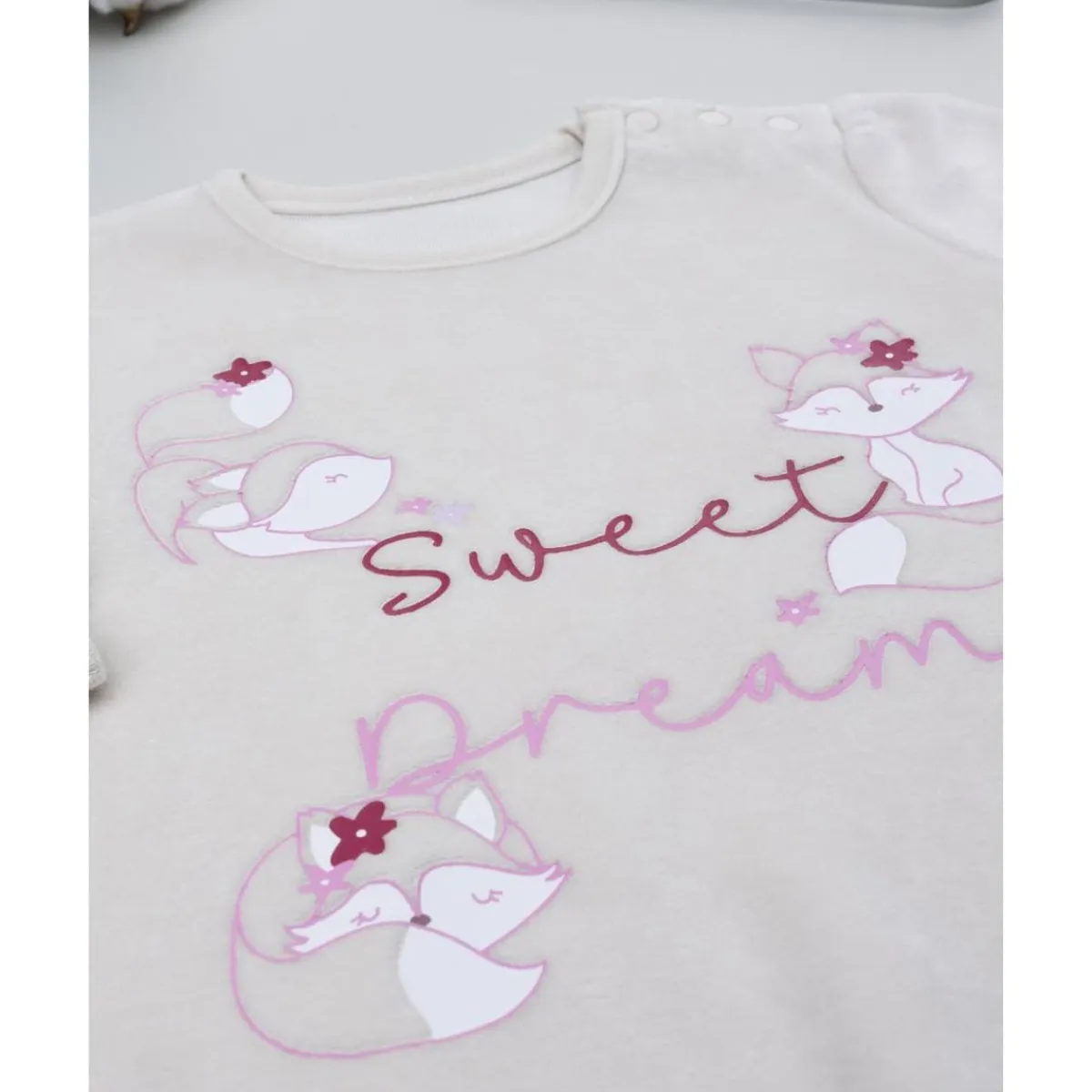 Discount Pijama de niña beige con zorros Descanso Y Ropa Interior·Bebé 3-36 Meses