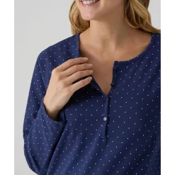 Pijama dos piezas premamá azul con lunares*Prenatal Discount