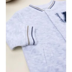 Online Pijama entero de terciopelo gris con parche Ropa Y Accesorios·Peleles|Recién Nacido·Ropa Y Accesorios