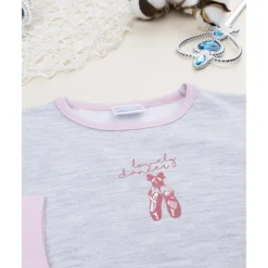 Online Pijama gris y rosa con bailarina para niña Descanso Y Ropa Interior·Infantil 2-10 Años