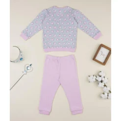 Pijama niña rosa y gris con unicornios*Prenatal Outlet