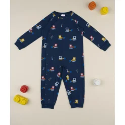 Sale Pijama niño azul con excavadoras Descanso Y Ropa Interior·Bebé 3-36 Meses