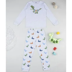 Clearance Pijama niño gris dinosaurio Descanso Y Ropa Interior·Infantil 2-10 Años