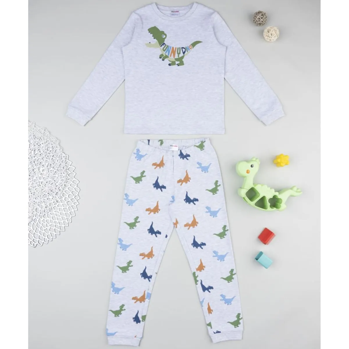 Clearance Pijama niño gris dinosaurio Descanso Y Ropa Interior·Infantil 2-10 Años
