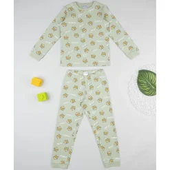 Pijama niño verde con estampado de tigre*Prenatal Discount