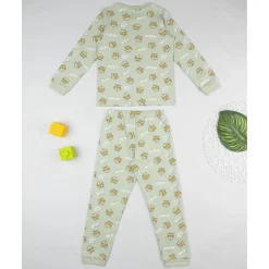 Pijama niño verde con estampado de tigre*Prenatal Discount