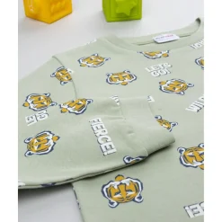 Pijama niño verde con estampado de tigre*Prenatal Discount