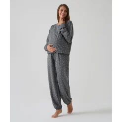 Clearance Pijama premamá gris con estampado Premamá·Íntimo Y Noche|Íntimo Y Noche·Pijamas Y Camisones
