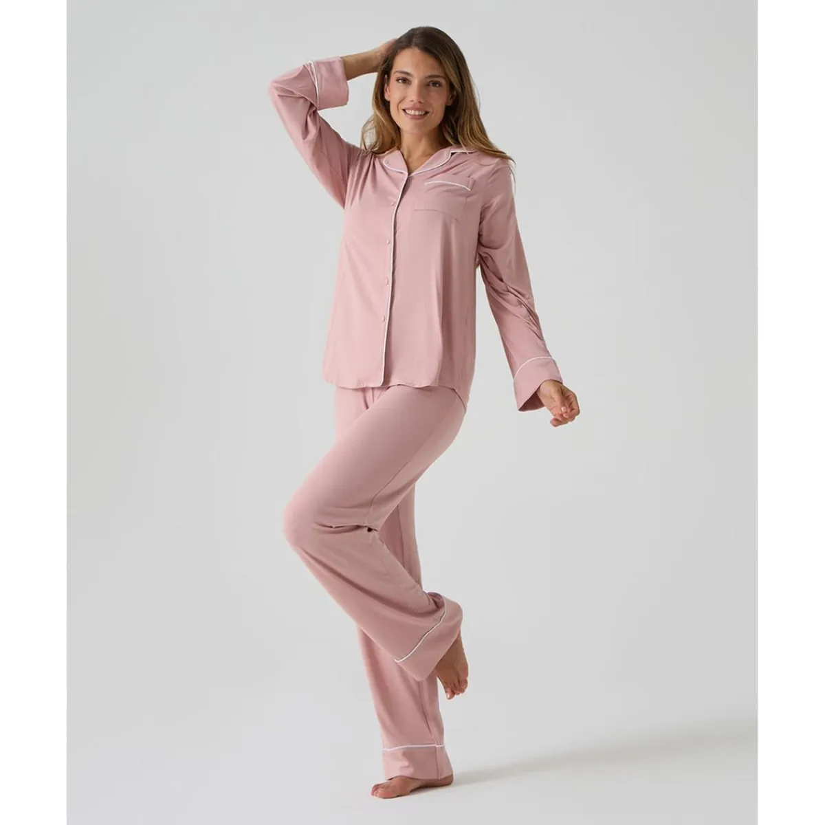 Discount Pijama premamá rosa con bolsillo Premamá·Íntimo Y Noche|Íntimo Y Noche·Pijamas Y Camisones
