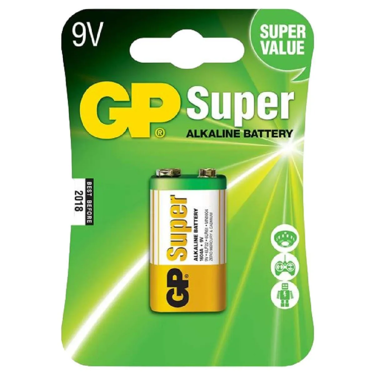 Pila 9V alcalinas 1 unid*TOYS "R" US New