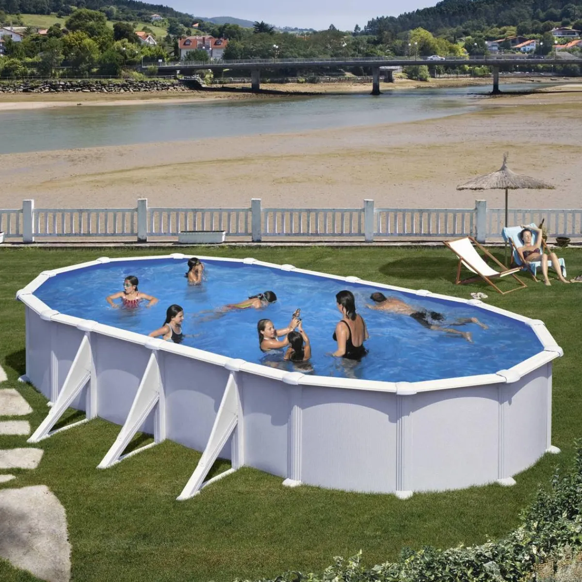 Piscina ovalada Atlantis 8 x 4,70 m*GRE Outlet