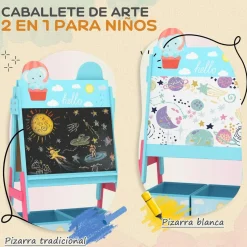 Sale Pizarra 2 en 1 con cajas de tela Azul Arte Y Manualidades