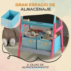 Sale Pizarra 2 en 1 con cajas de tela Azul Arte Y Manualidades