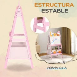Pizarra 2 en 1 con cajas de tela Rosa*AIYAPLAY Discount