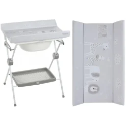 Clearance - Bañera Plegable Lea Safari Gris Baño Y Accesorios·Bañeras Cambiador