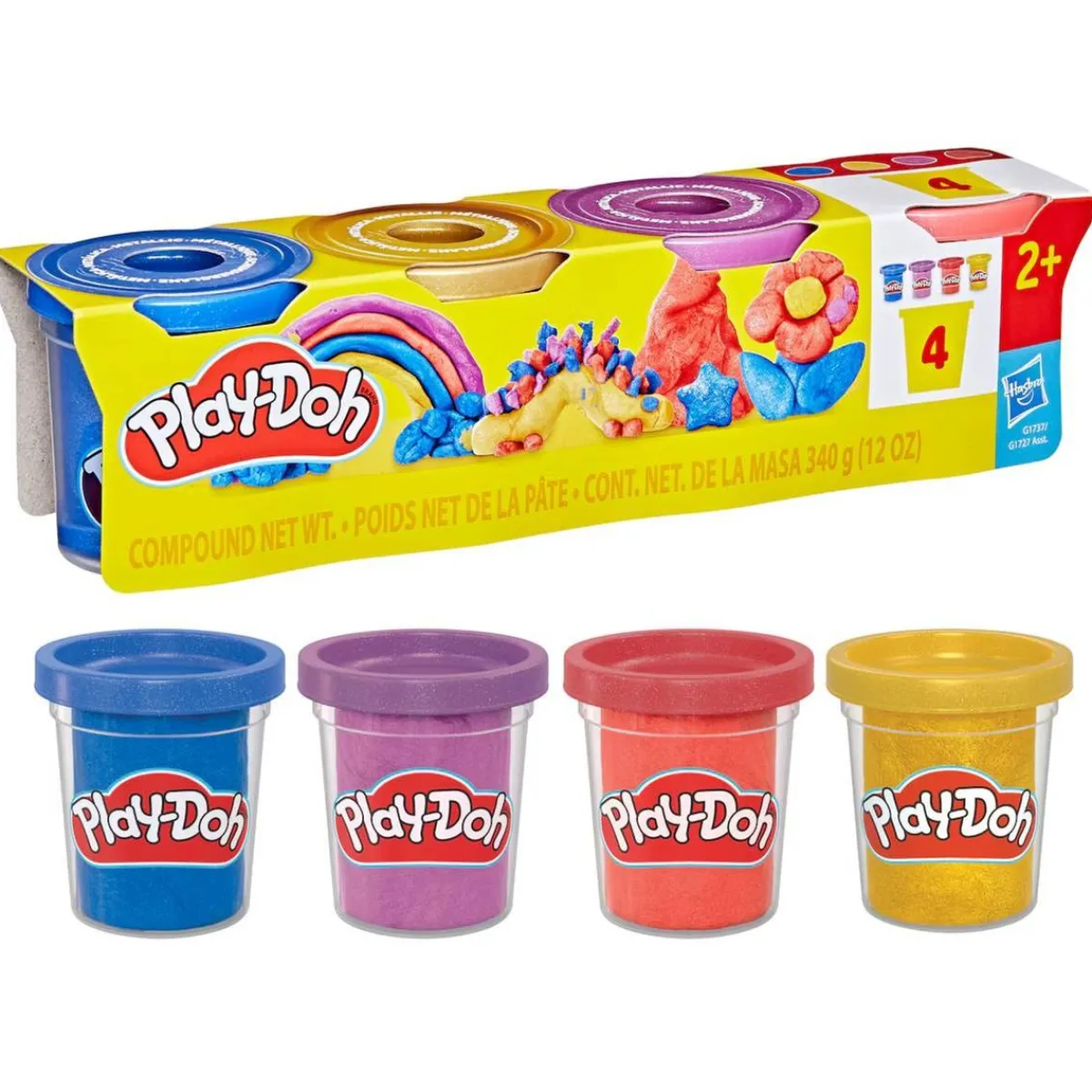 Play-Doh - Pack 4 botes pasta de modelar (Varios Modelos)*HASBRO IBERIA