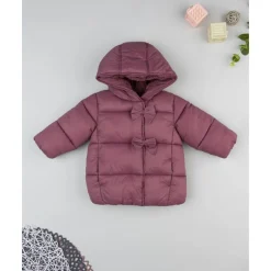 Hot Plumífero rosa con lazos para niña Niña·Bebé Niña 3-36 Meses|Bebé Niña 3-36 Meses·Abrigos Y Plumíferos