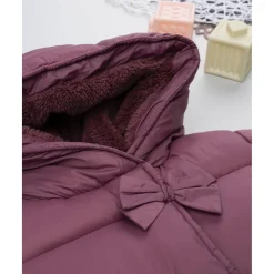 Hot Plumífero rosa con lazos para niña Niña·Bebé Niña 3-36 Meses|Bebé Niña 3-36 Meses·Abrigos Y Plumíferos