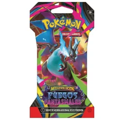 Pokémon - Megaevolución Fuegos Fantasmales - Sobre con funda cartas coleccionables en español (Varios modelos)*BANDAI