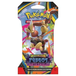 Pokémon - Megaevolución Fuegos Fantasmales - Sobre con funda cartas coleccionables en español (Varios modelos)*BANDAI