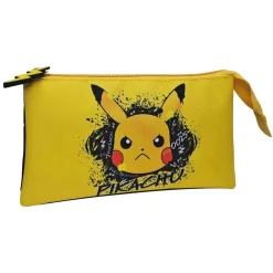 New Pokémon - Portatodo triple - Skate Face Material Escolar