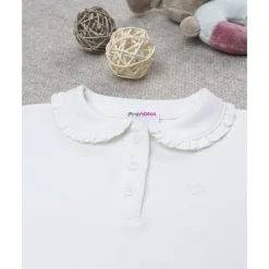 Sale Polo blanco de niña de manga larga Niña·Bebé Niña 3-36 Meses|Bebé Niña 3-36 Meses·Camisas Y Camisetas