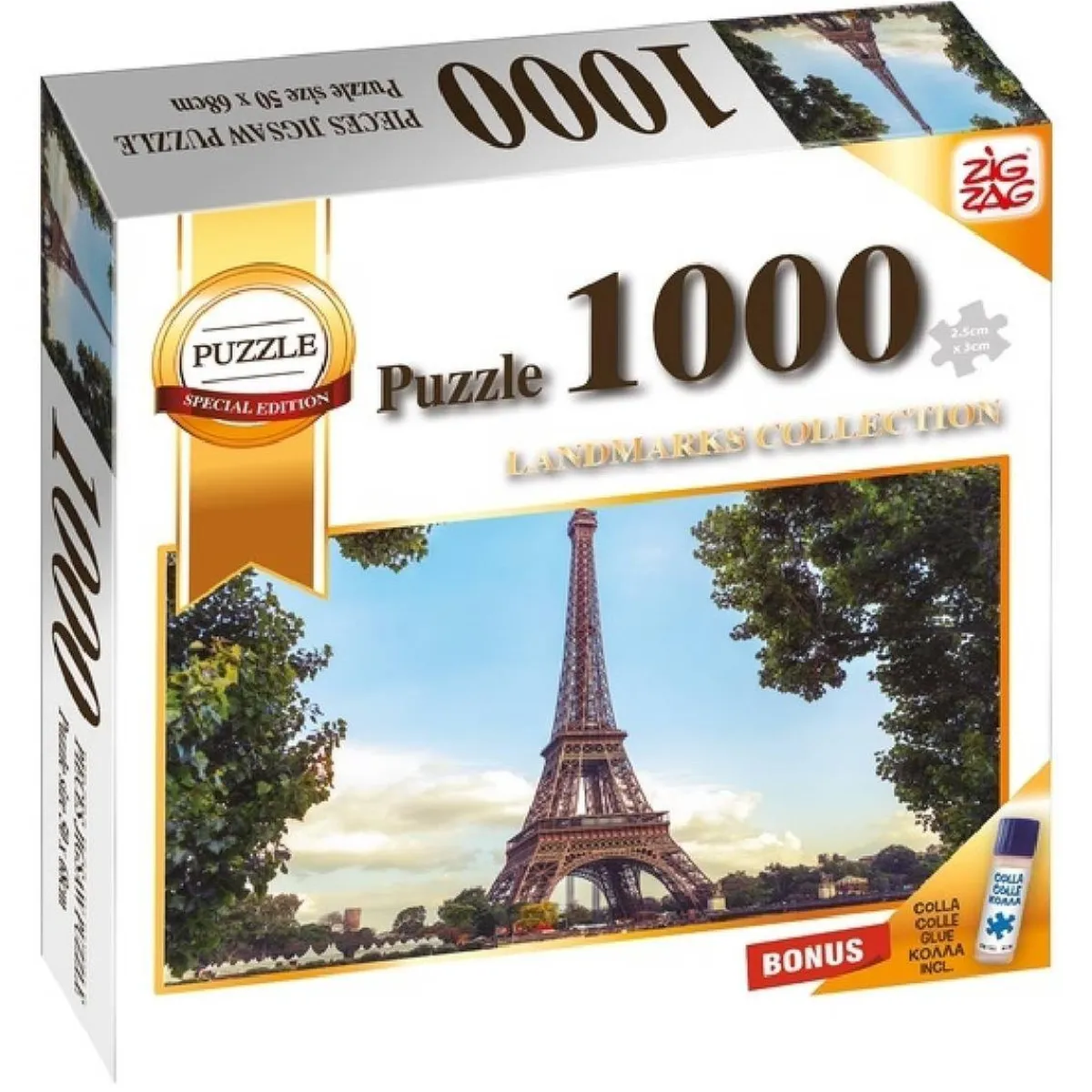 Sale Puzzle 1000 piezas Torre Eiffel con pegamento Friki Zone|Juegos Y Puzzles