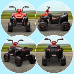 Quad eléctrico para niños Rojo y Negro*AIYAPLAY Discount