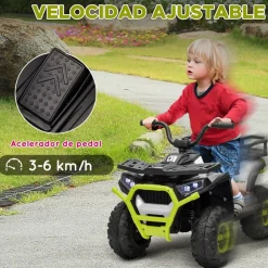 Clearance Quad eléctrico para niños Verde y Negro Vehículos De Batería O A Pedales