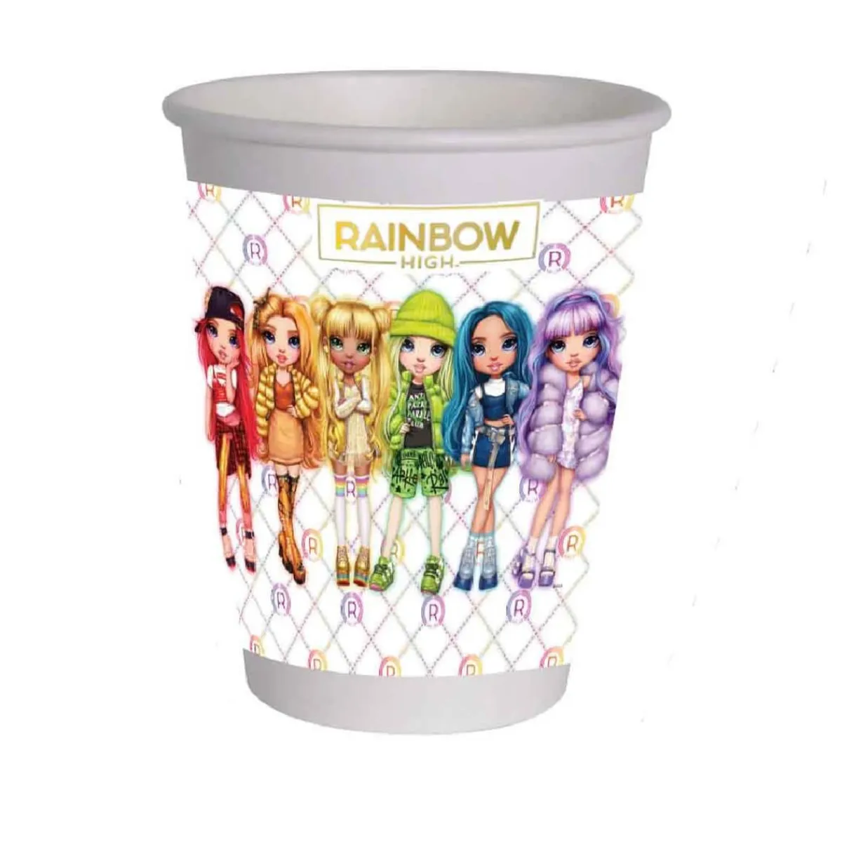 - 8 vasos de cartón*RAINBOW HIGH New
