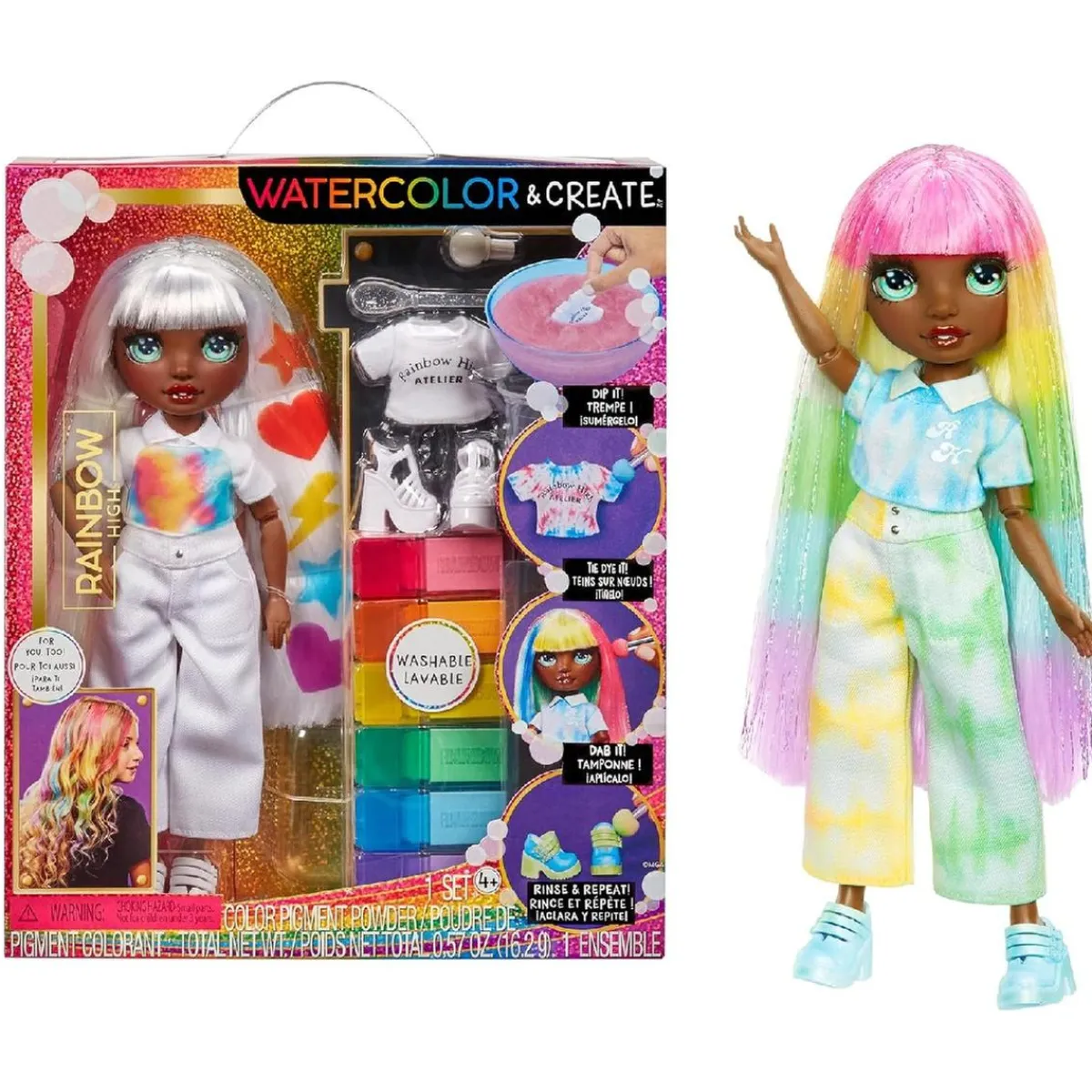 Rainbow High - Watercolor & Create DIY - Muñeca ojos verdes*RAIMBOW HIGH New